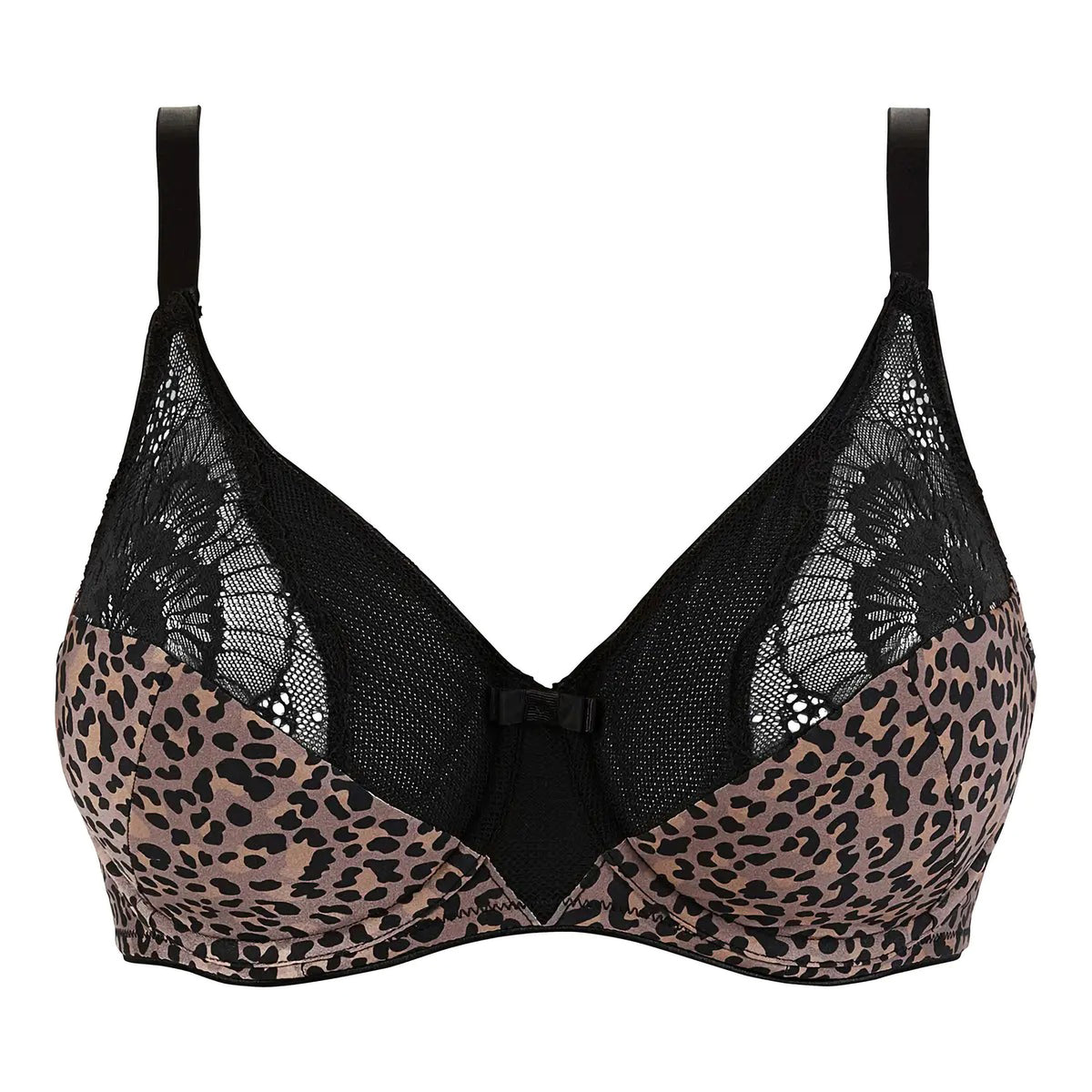 Reggiseno con ferretto leopardato e tulle micro rete Sans Complexe 70AAM78