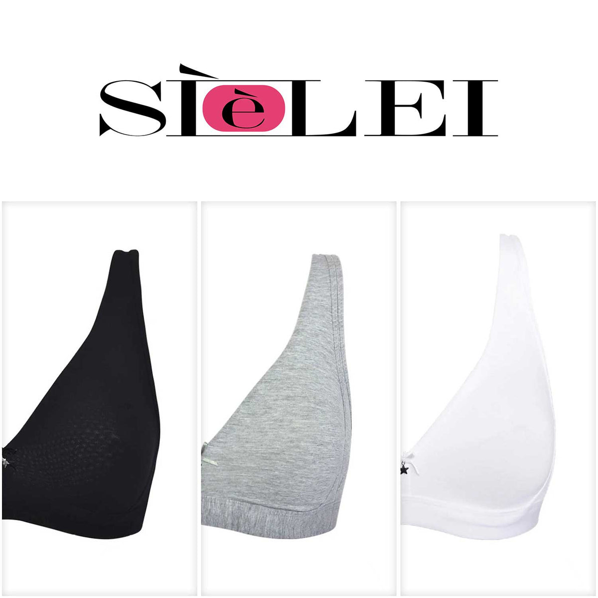 Reggiseno senza ferretto Sièlei1454 in cotone biologico