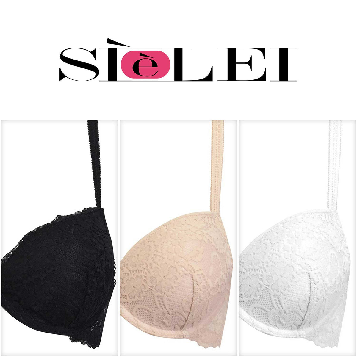 Reggiseno push up Sièlei 2674 con ferretto in pizzo