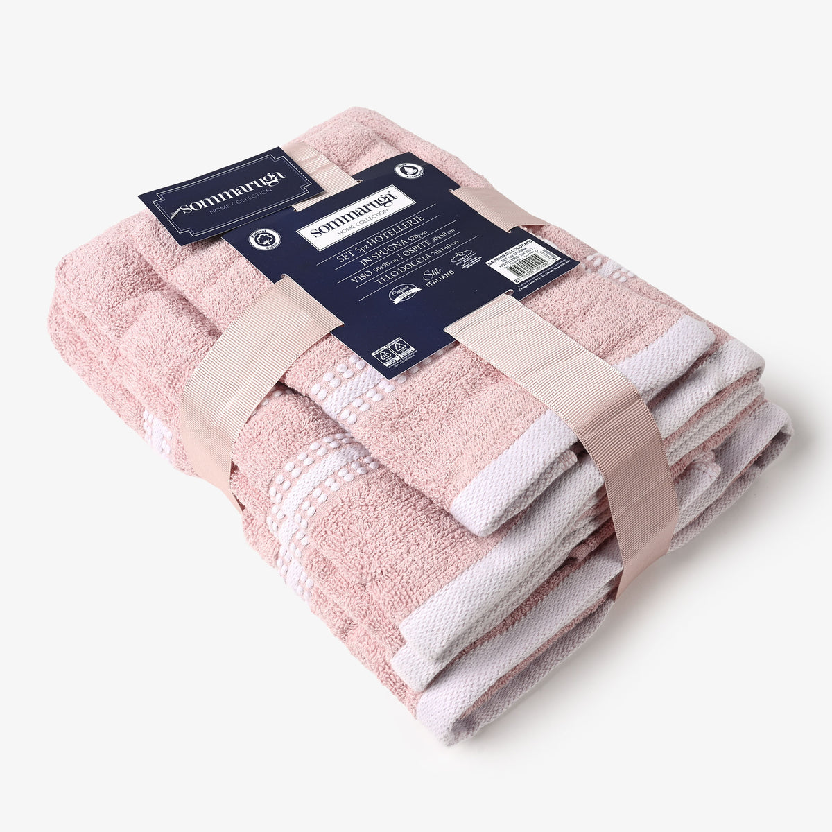 Set di asciugamani spugna di cotone Sommaruga 5 pz