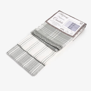 Set da 3 strofinacci Preziosa Candido 2 100% cotone naturale