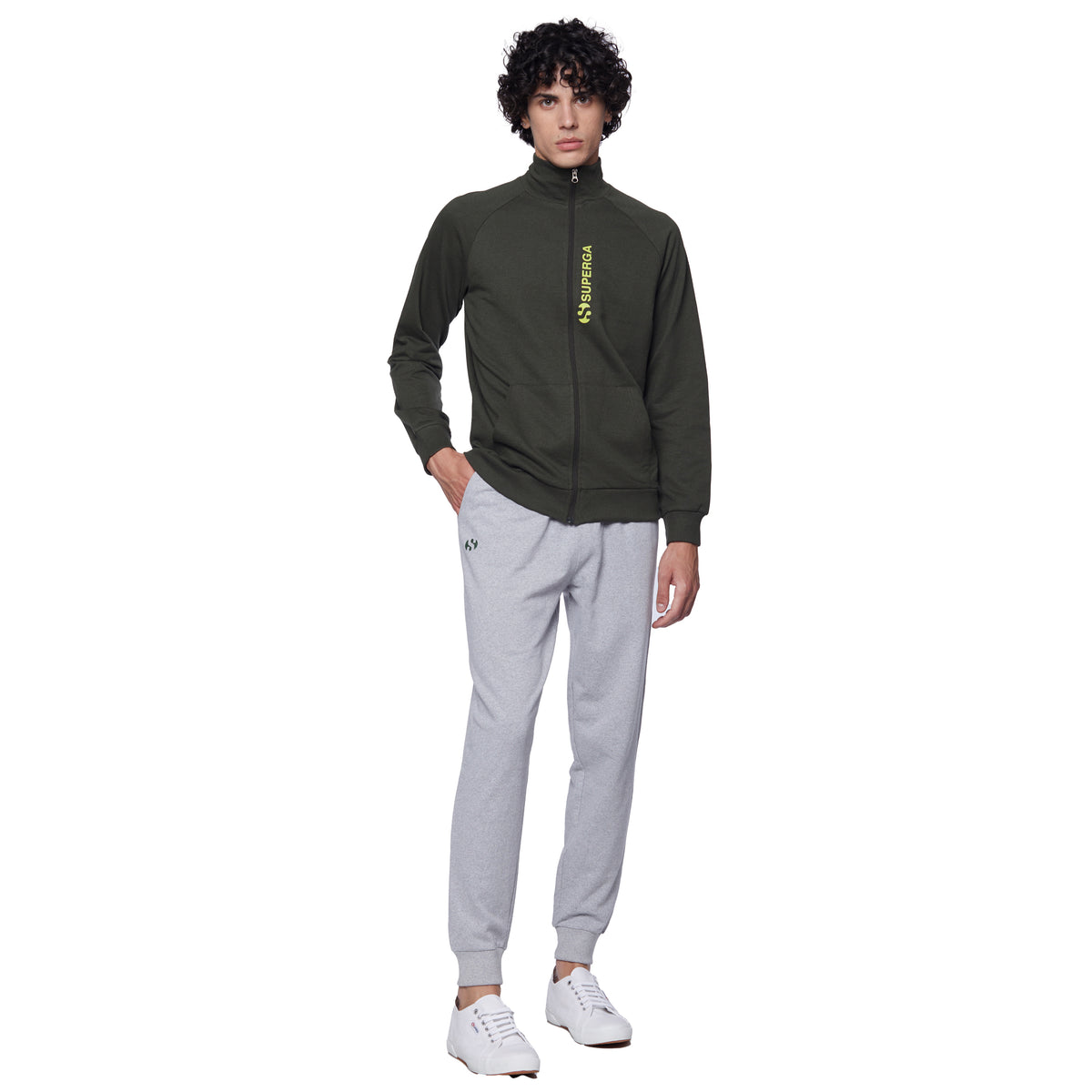 Tuta Uomo in cotone Primaverile felpa con Zip Superga SMS25608