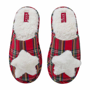 Pantofole donna/uomo tartan natalizie Thun 