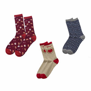 Calze donna natalizie caldo cotone Thun 3 paia