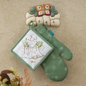 Set da cucina con volpe guantone + presina Thun fox 2 pezzi
