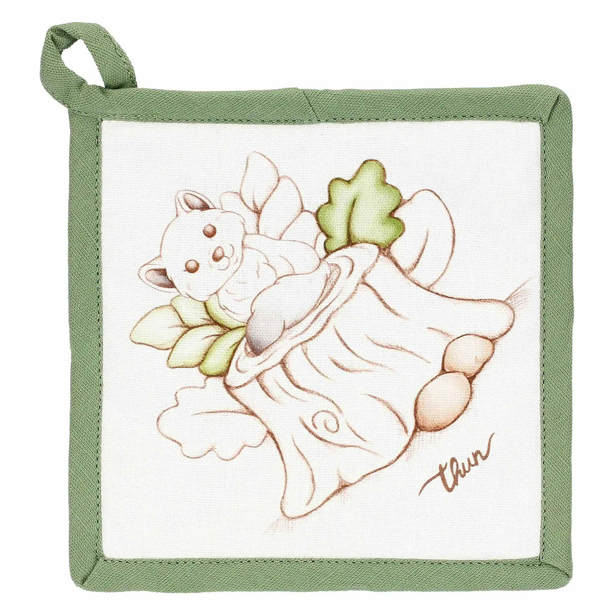 Set da cucina con volpe guantone + presina Thun fox 2 pezzi