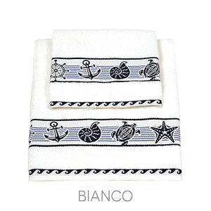 Asciugamani viso + ospite 100% cotone Vingi Marine