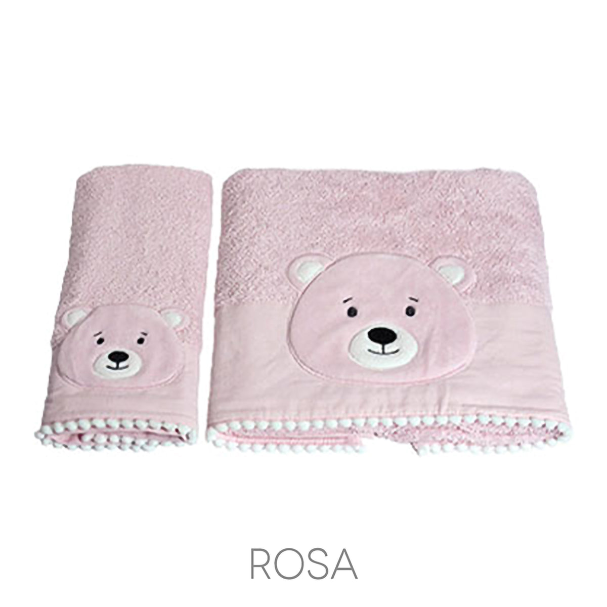 Asciugamani Bimbo con orsacchiotto 100% Cotone Vingi Yoghi 2 Pezzi
