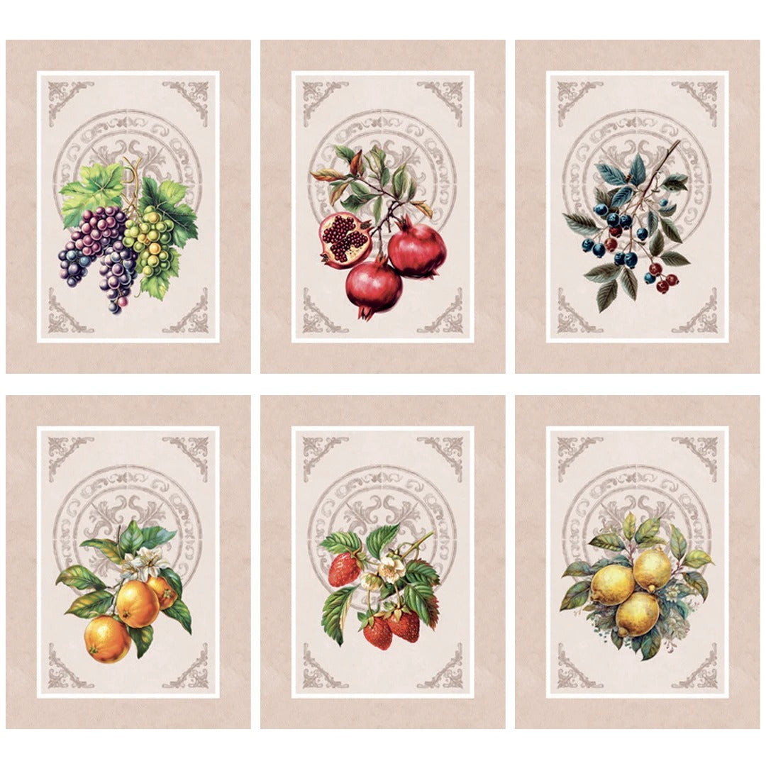 Strofinacci fantasia frutti cotone Vingi Tiffany 6 pz