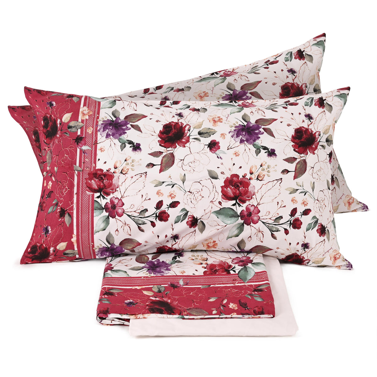 Completo letto lenzuola Laura Biagiotti 100% cotone percalle Virginia