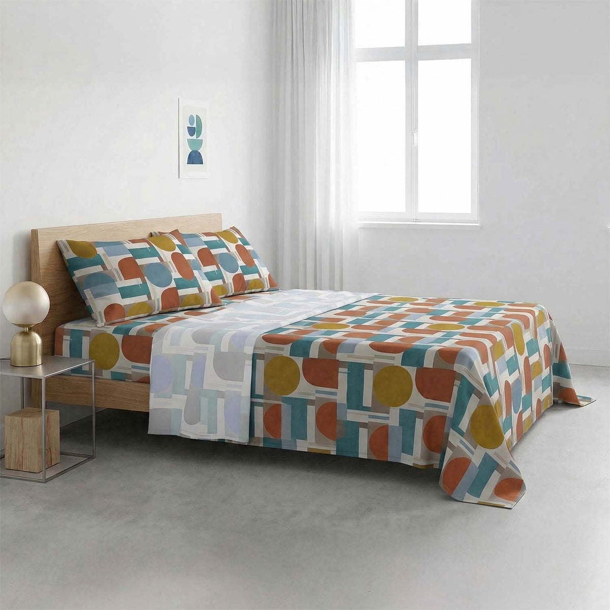 Completo Letto 100% cotone Made in Italy Zambaiti style
