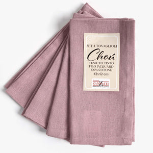 Set 4 Tovaglioli Zambaiti Chou 100% cotone