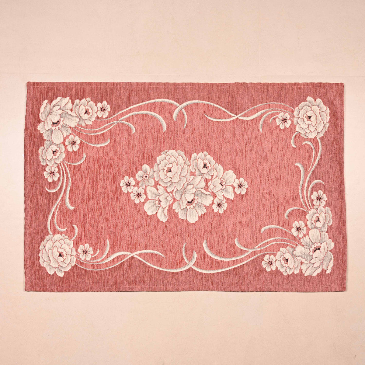 Tappeto floreale in jacquard ciniglia Incanto Clasik Zambaiti