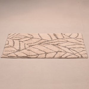 Tappeto da arredo ricami foglie 100% Cotone Leafy Zambaiti