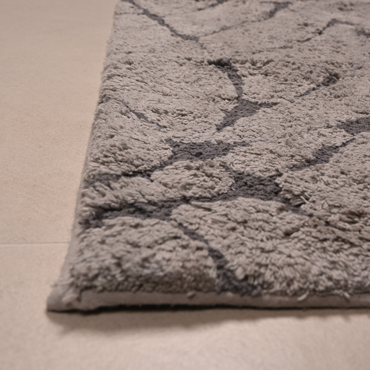 Tappeto da arredo ricami foglie 100% Cotone Leafy Zambaiti