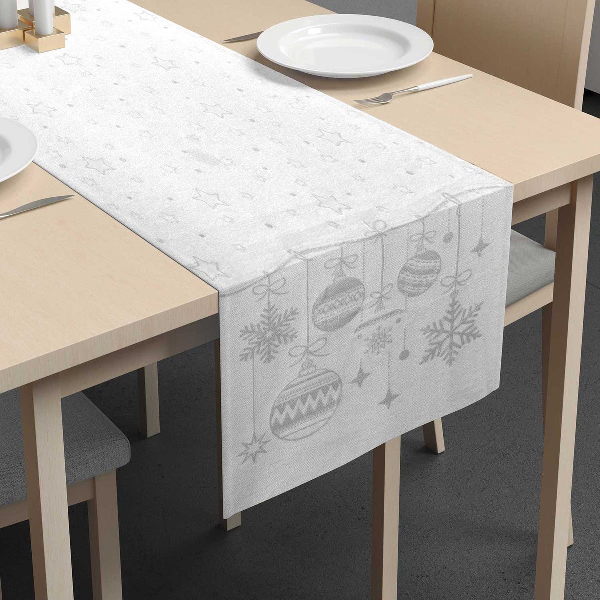 Runner tessuto jacquard natalizio Zambaiti