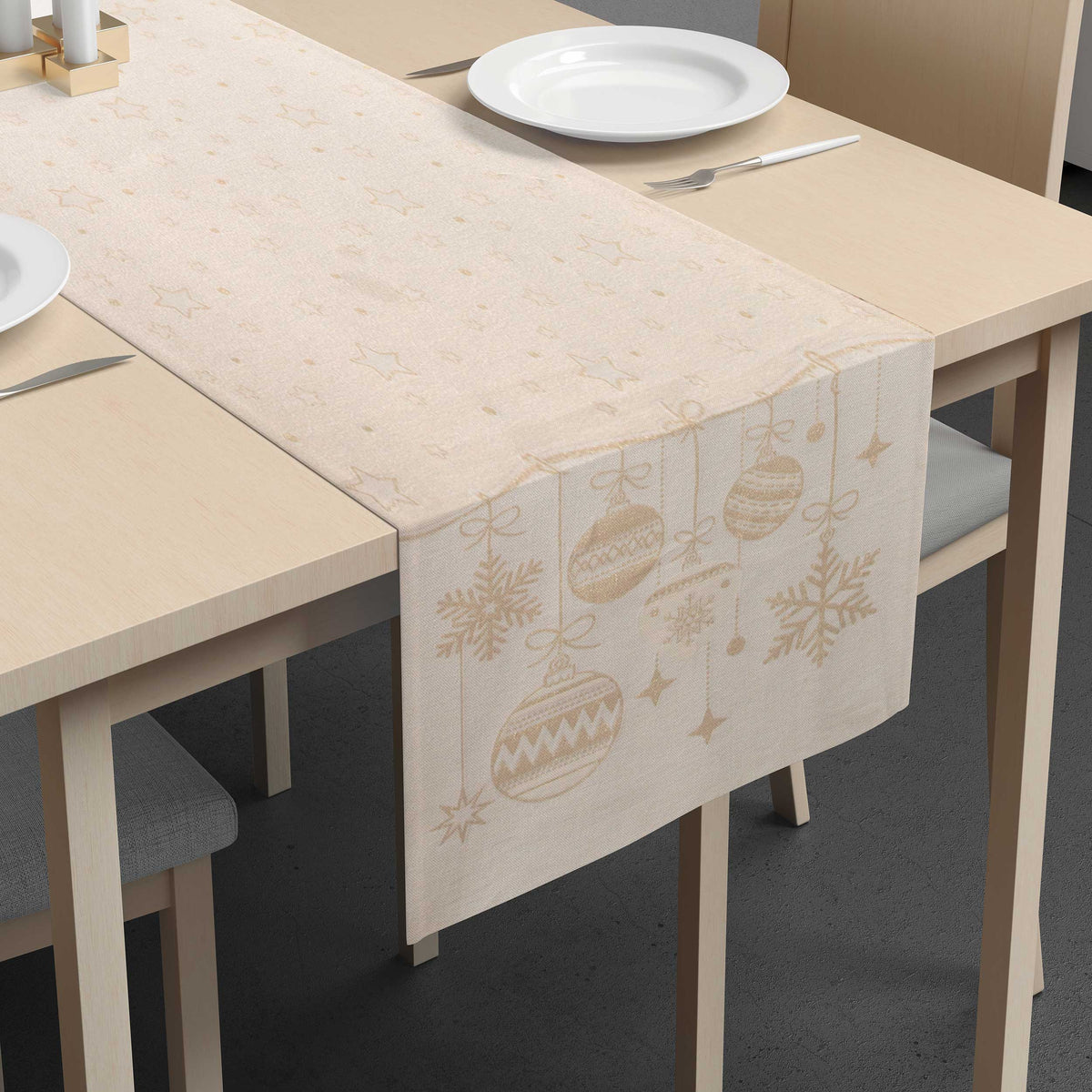 Runner tessuto jacquard natalizio Zambaiti