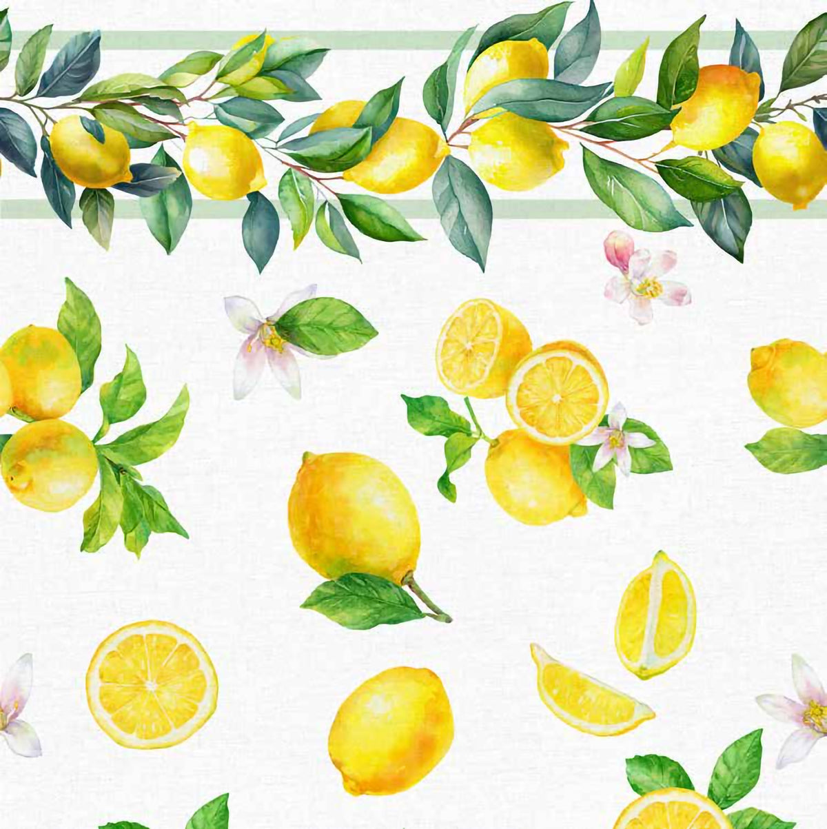 Tovaglia antimacchia con limoni Zambaiti