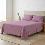 Completo Letto 100% cotone Made in Italy Zambaiti sugar ciclamino