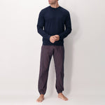 Pigiama Uomo in caldo cotone pantalone a righe spigate Perofil VPRT92975