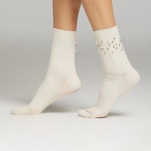 Calze donna con perle caldo cotone Set da 3 calze Pompea CZ Genny