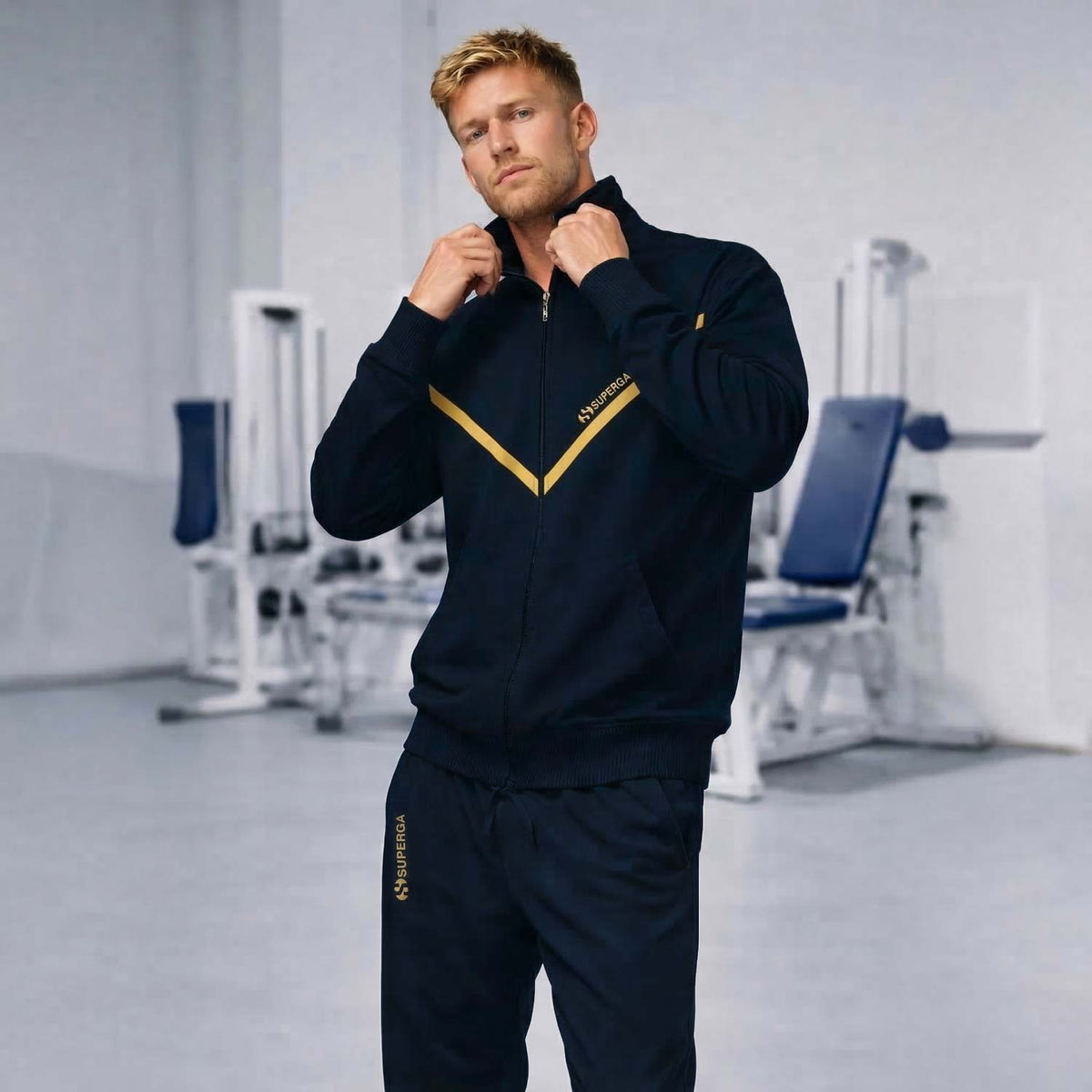 Tuta uomo full zip primaverile Superga SMS26307