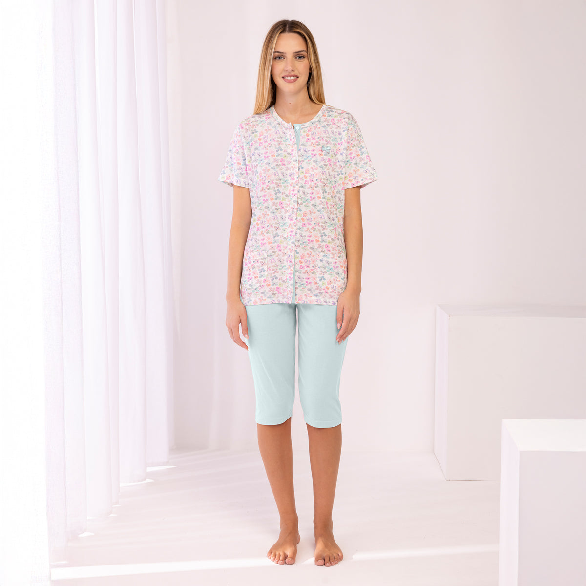 Pigiama Donna maglia aperta cotone Irge IRC 2267