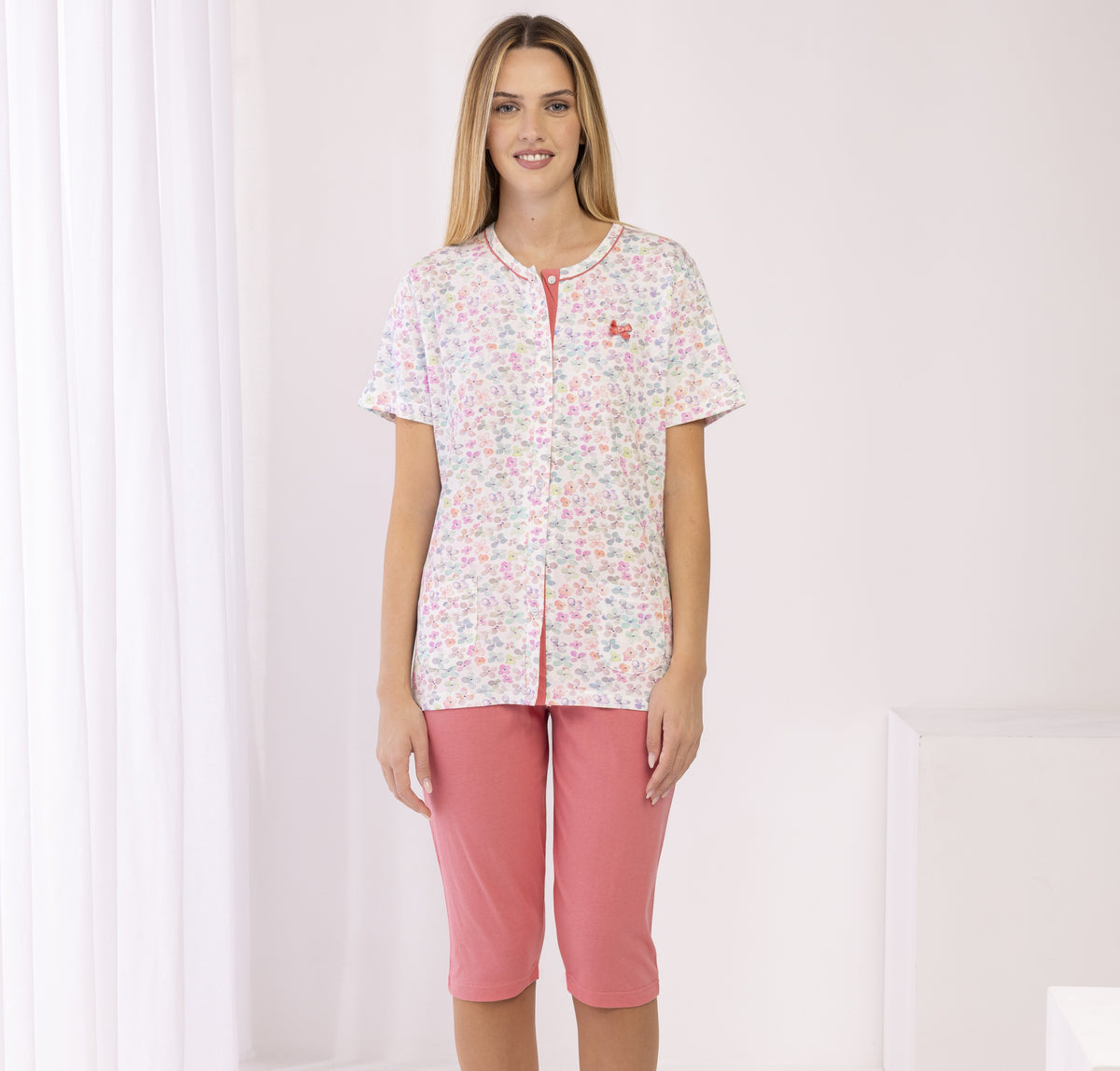 Pigiama Donna maglia aperta cotone Irge IRC 2267