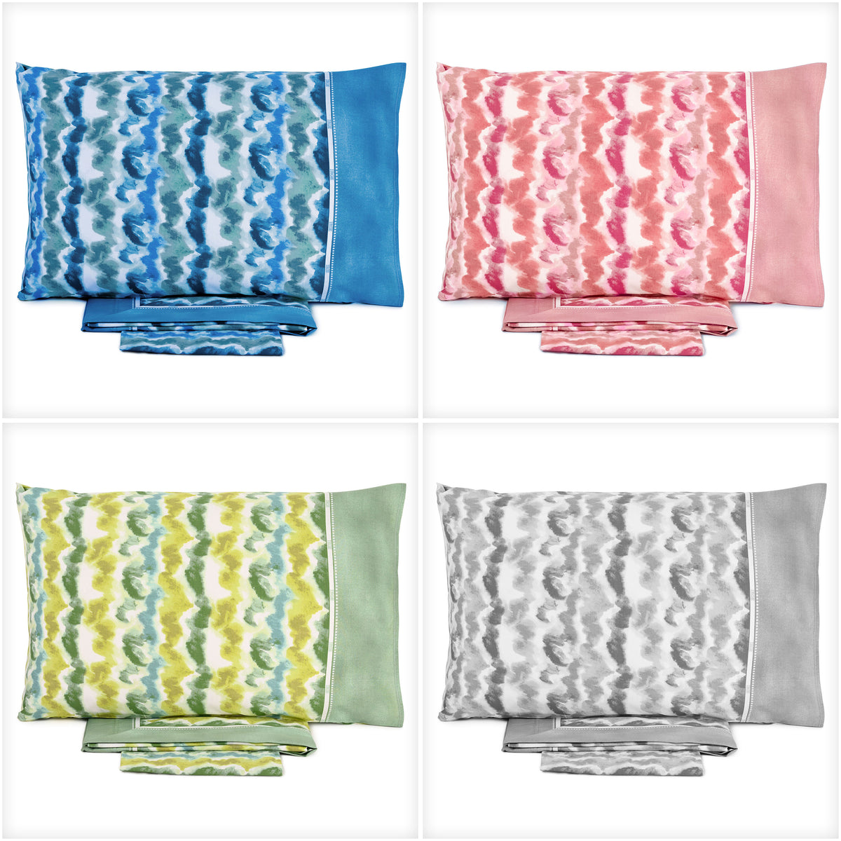 Completo letto Irge cotone fantasia acquarello Spring