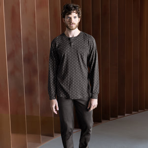 Pigiama Uomo maglia a serafino in caldo cotone IRGE IRI2109