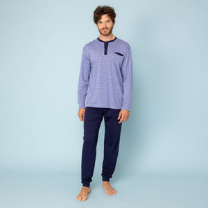 Pigiama uomo serafino 100% cotone Irge IRL1964