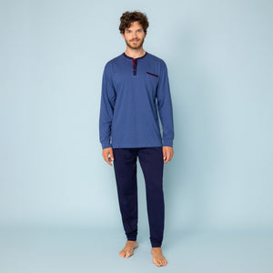 Pigiama uomo serafino 100% cotone Irge IRL1970