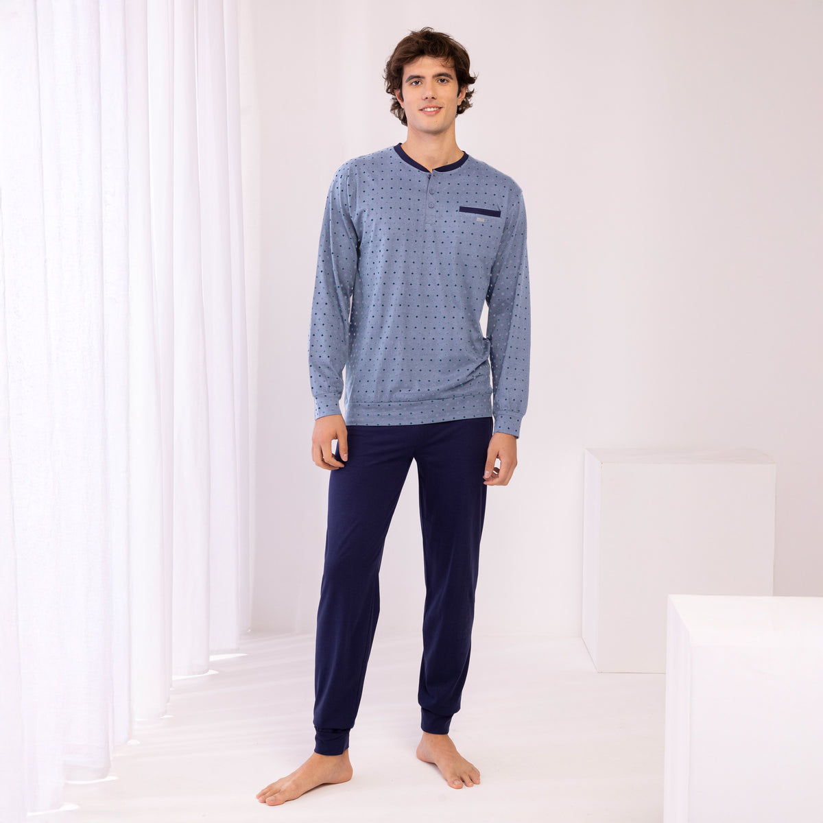 Pigiama Uomo Primaverile 100% cotone Irge IRL2224/CUL126