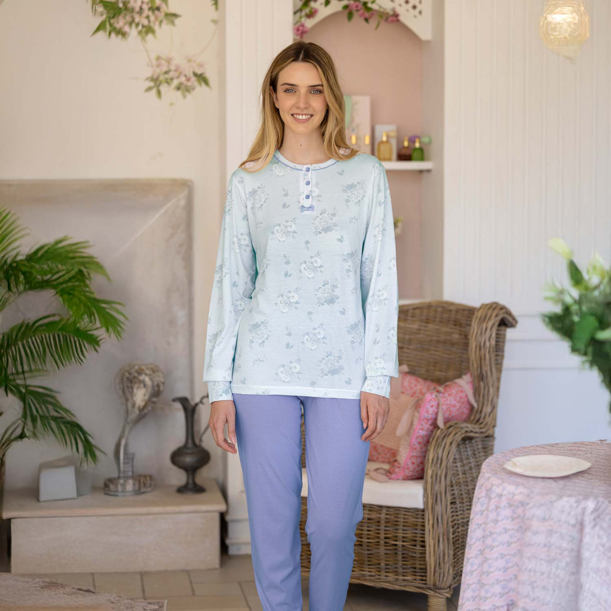 Pigiama donna in cotone leggero Irge IRL2537/CDL245