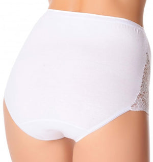 Slip culotta donna jadea 07 in cotone e pizzo 3 pezzi
