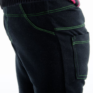 Leggings bimba caldo cotone Meritex blu scuro