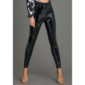 Leggings Jadea vernice similpelle lucida art. 4277 nero - blu