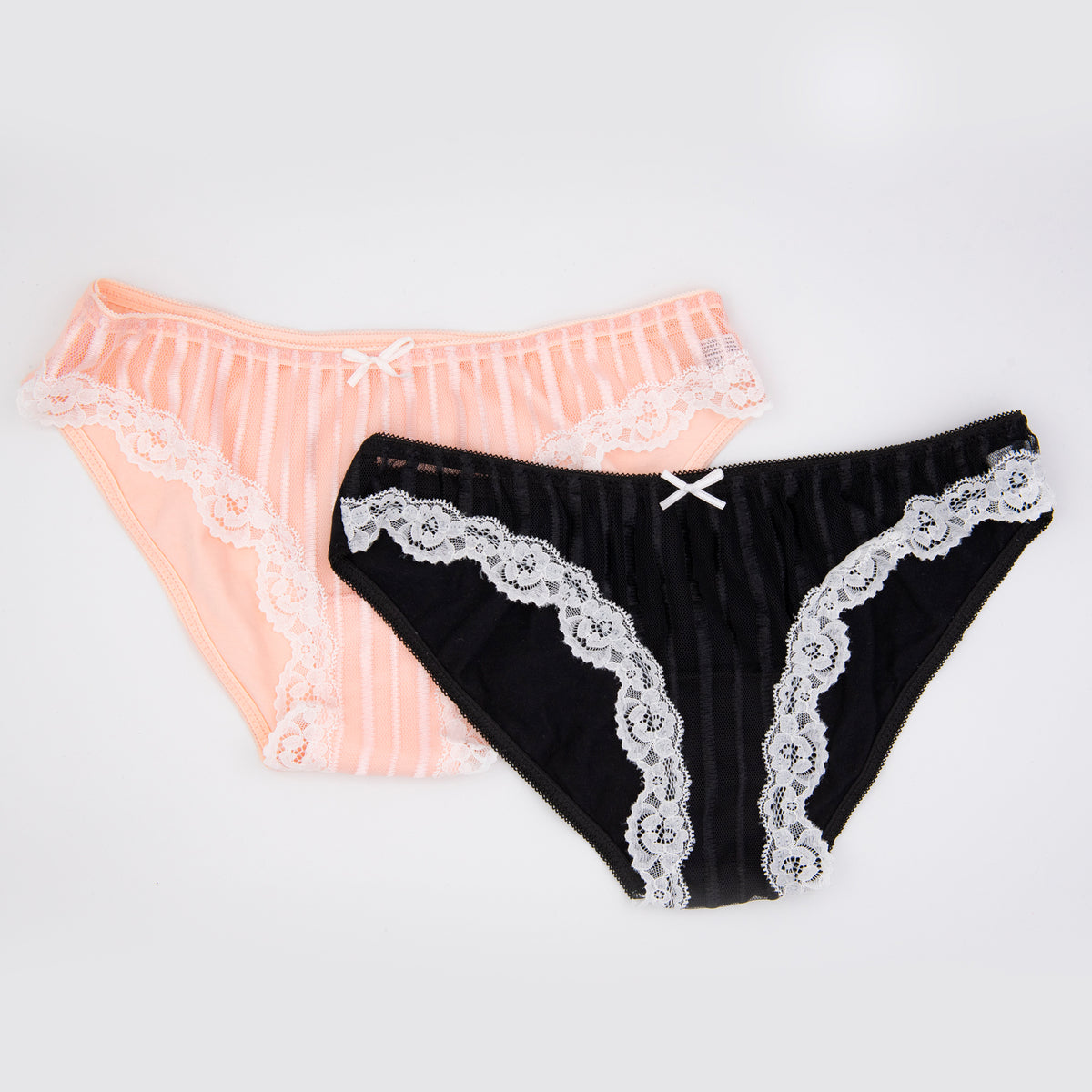 Slip donna jadea chic 6051 nero e rosè tulle e pizzo 2 pezzi