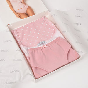 Coordinato Jadea 4341 canotta spalla stretta + slip cotone pois albicocca
