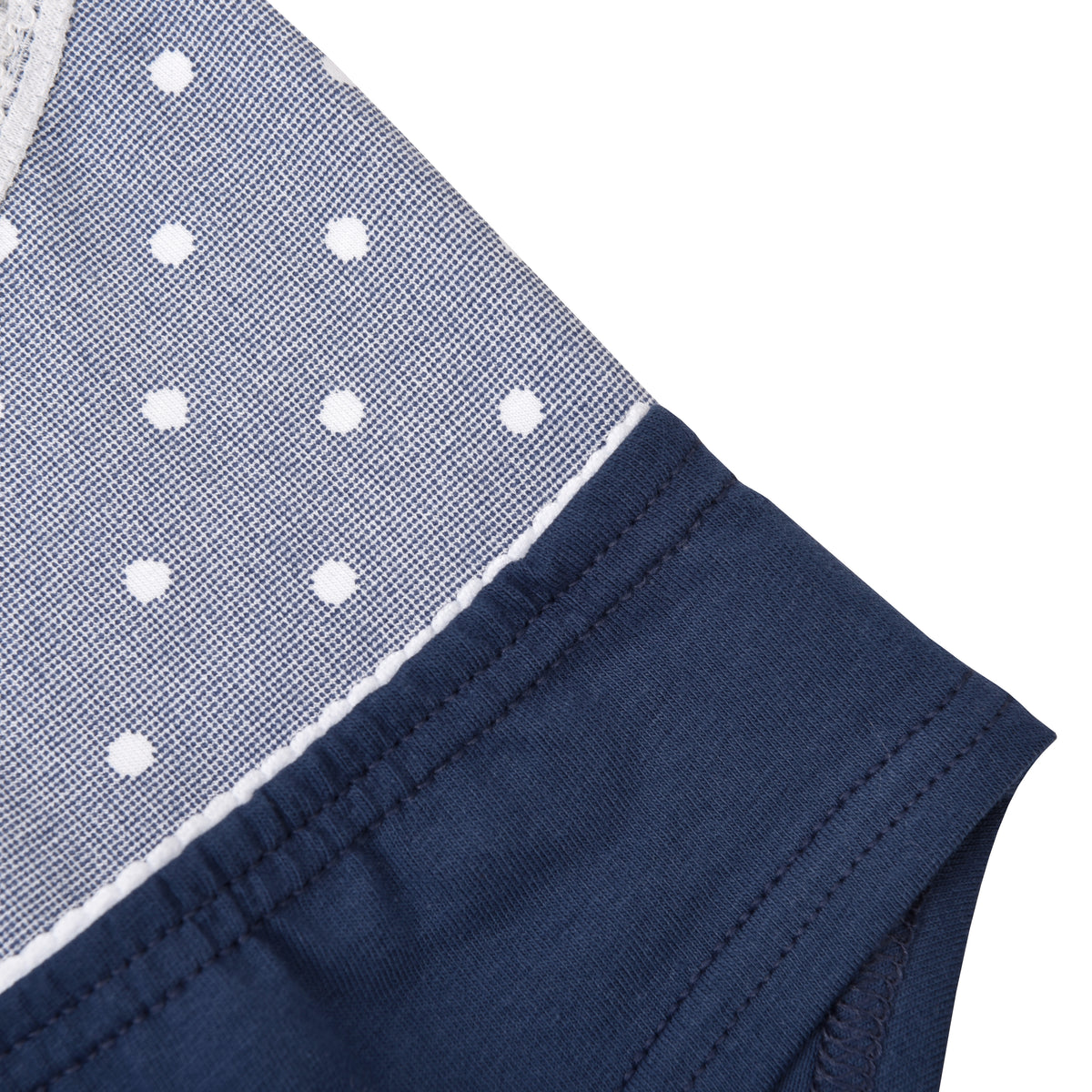 Coordinato Jadea 4341 canotta spalla stretta + slip cotone pois jeans