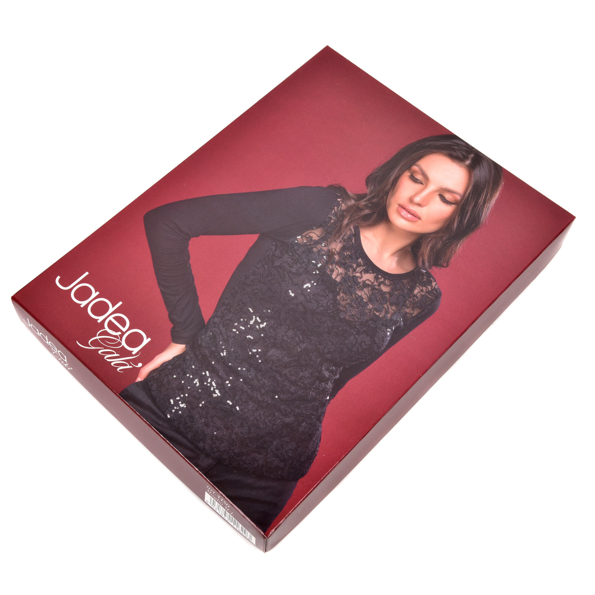 Maglia in pizzo con paillettes nera Jadea 4450