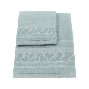 Vingi set asciugamani viso + ospite cotone Joanna menta