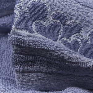 Vingi set asciugamani viso + ospite cotone Joanna lilla