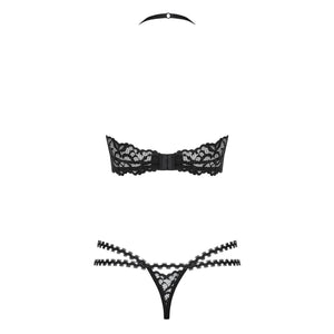 Sexy set reggiseno + perizoma Obsessive Joylace pizzo con perline 2 pz