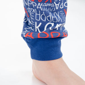 Pigiama bambino Kappa caldo cotone colorato 21420 grigio rosso