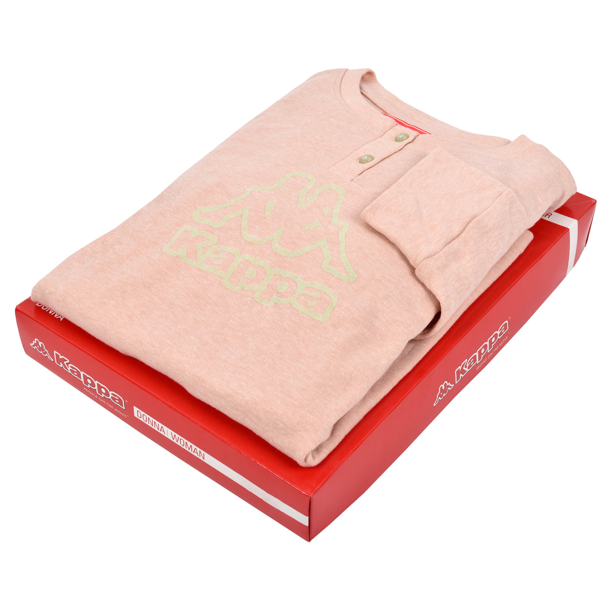 Pigiama Kappa donna rosa caldo cotone modello sportivo KWW22207
