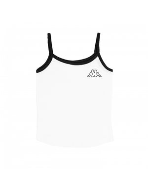 Pigiama bambina Kappa 21340B corto in cotone bianco