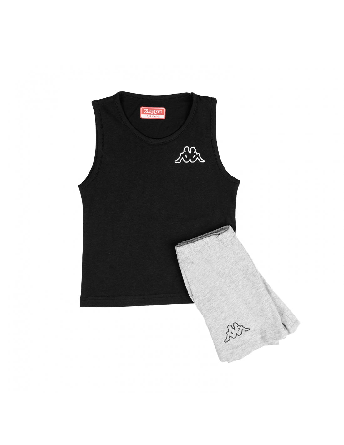 Pigiama bambino Kappa 21240B spalla larga cotone nero