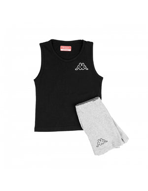 Pigiama bambino Kappa 21240B spalla larga cotone nero