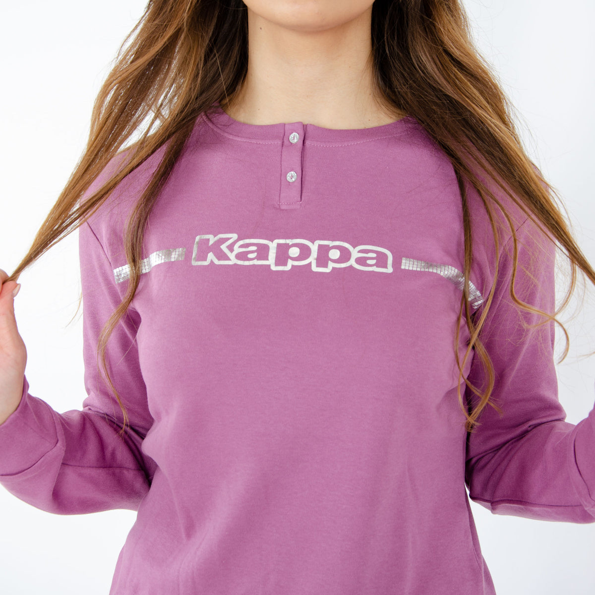 Pigiama donna caldo cotone Kappa 21368 prugna
